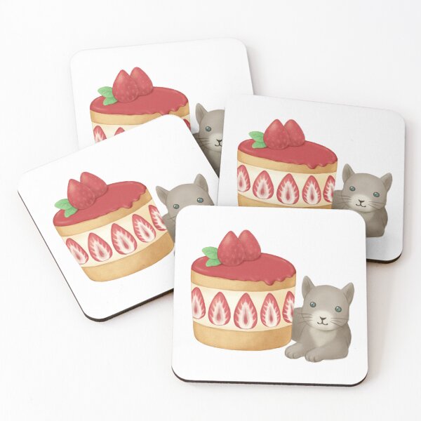 Item preview, Cute Cat and Dessert Illustration designed and sold by Kyut-Yum.
