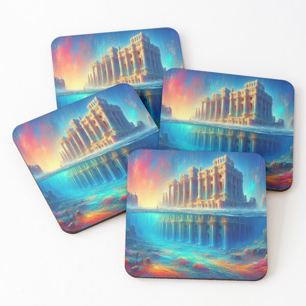 Item preview, Ancient Ruined Temple by the Sea - Pictorial Art Print designed and sold by lloreleya.