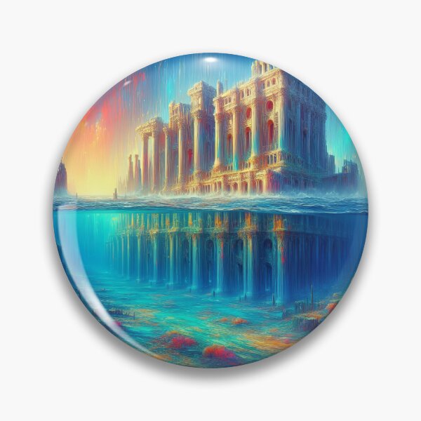 Item preview, Ancient Ruined Temple by the Sea - Pictorial Art Print designed and sold by lloreleya.