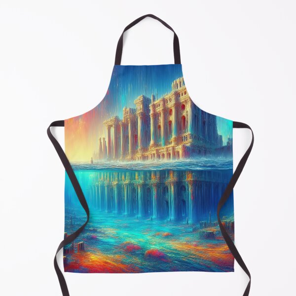 Item preview, Ancient Ruined Temple by the Sea - Pictorial Art Print designed and sold by lloreleya.