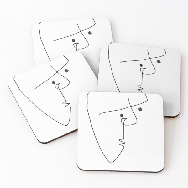 Item preview, One line face original cartoon face line artwork designed and sold by Oqueartecura.