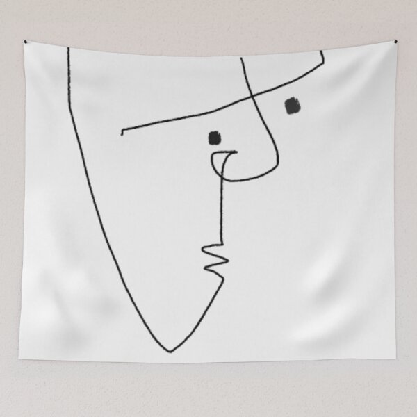 Item preview, One line face original cartoon face line artwork designed and sold by Oqueartecura.