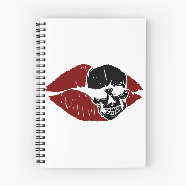 Item preview, Kiss of death (red lips/black skull) designed and sold by ToxicMentality.