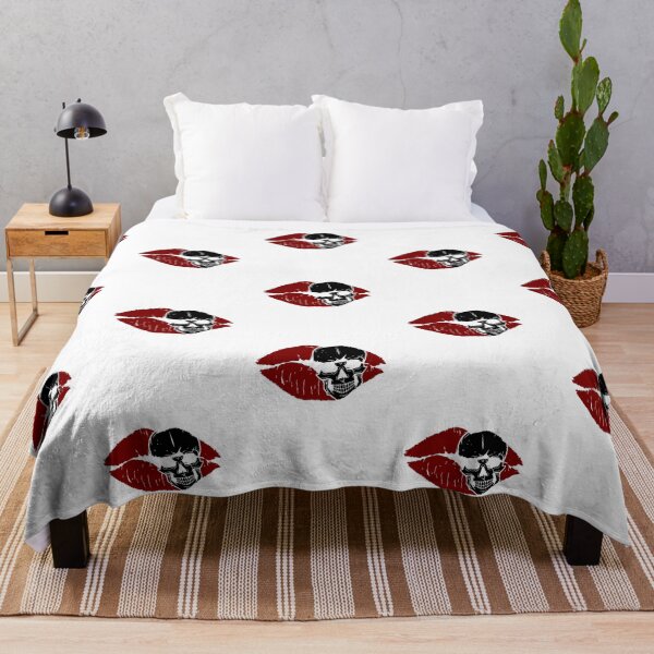 Item preview, Kiss of death (red lips/black skull) designed and sold by ToxicMentality.