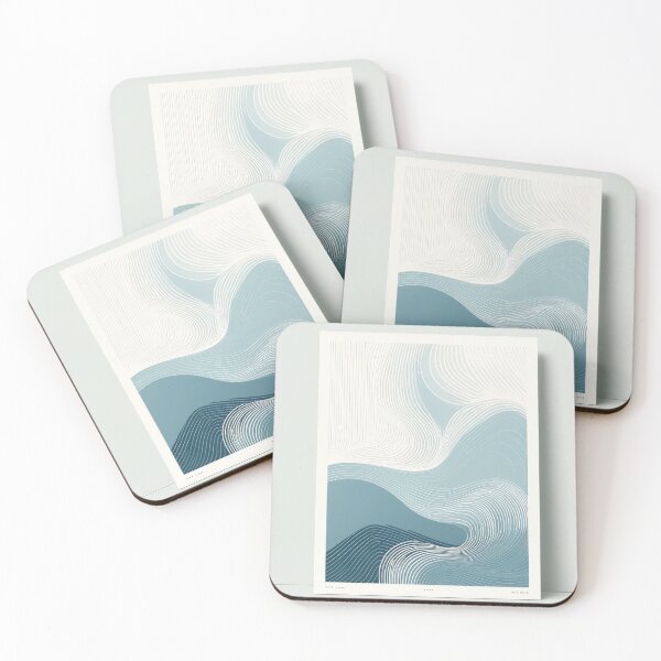 Item preview, Soothing Abstract Blue Minimal Art designed and sold by SunkenCost.