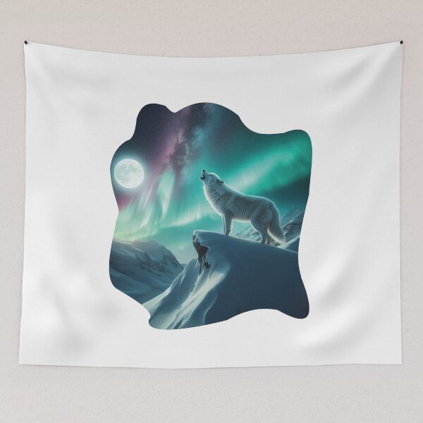 Item preview, howling polar wolf designed and sold by warrior4print.