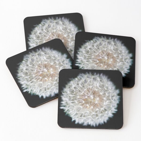 Item preview, White dandelion on black background designed and sold by olena2552.
