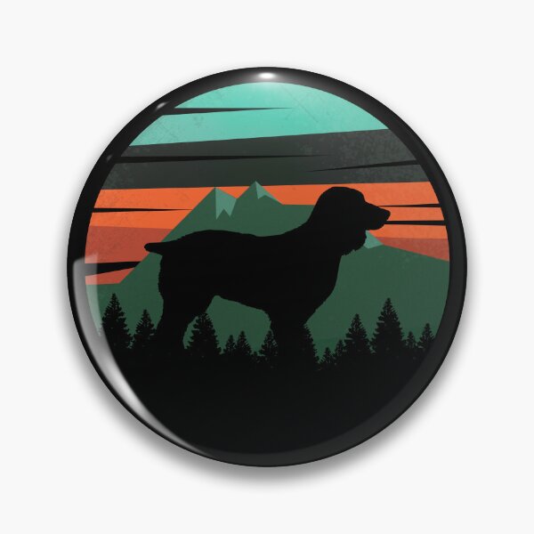 Item preview, Retro Green Sunset Vintage Mountains Boykin Gift designed and sold by Guarddogdrive.
