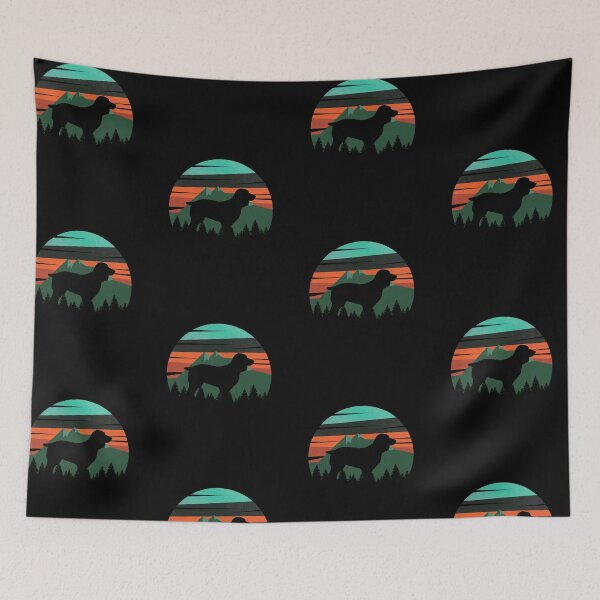 Item preview, Retro Green Sunset Vintage Mountains Boykin Gift designed and sold by Guarddogdrive.