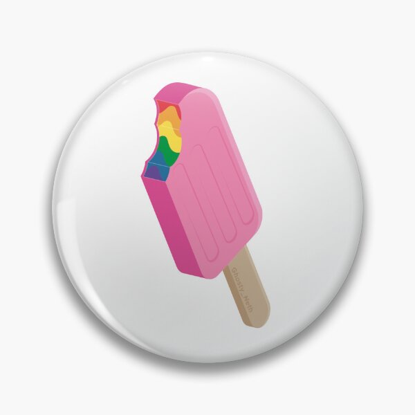 Item preview, Rainbow popsicle strawberry(pin buttons and stickers only) designed and sold by GhostyNeth.