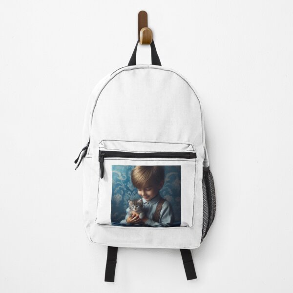 Item preview, "Small Size Friendship: Boy and His Kitten" designed and sold by gabertoni.