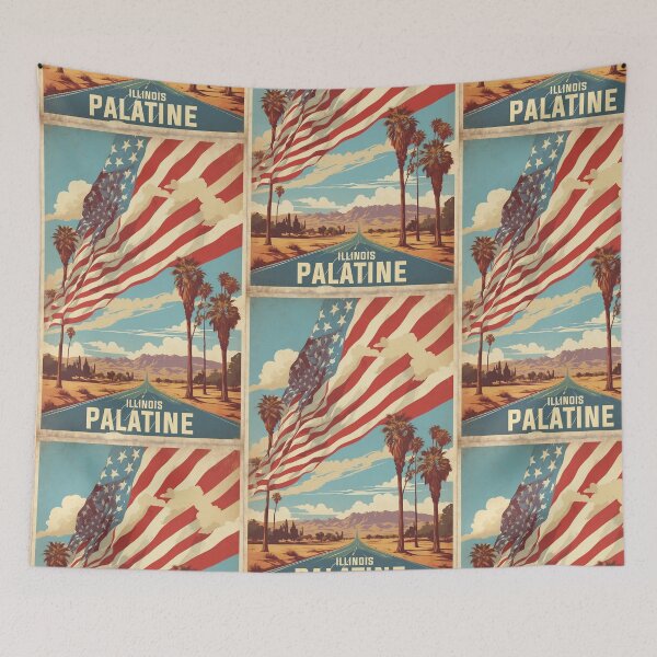 Item preview, Palatine Illinois USA Vintage Travel Tourism  designed and sold by TravelersGems.