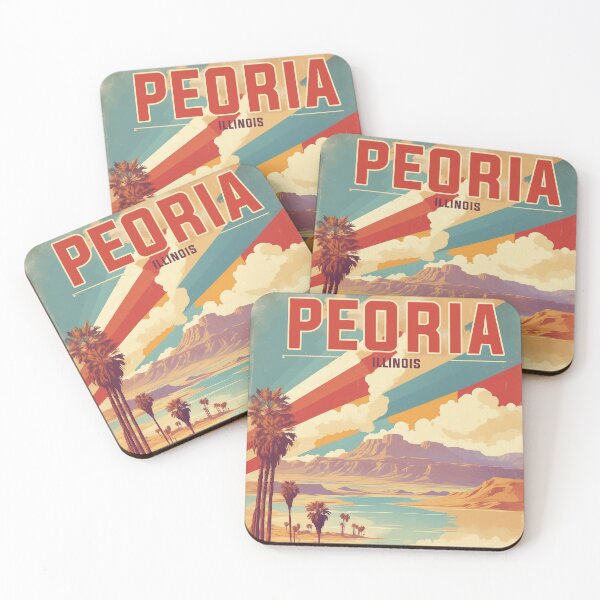 Item preview, Peoria Illinois USA Vintage Travel Tourism  designed and sold by TravelersGems.