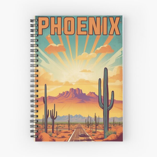 Aperçu de l'œuvre Phoenix Arizona USA Tourisme Voyage Vintage créée et vendue par TravelersGems.