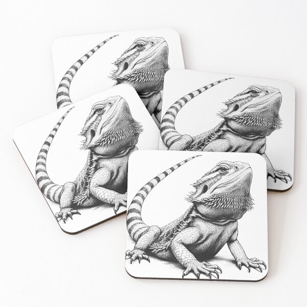 Item preview, Bearded Dragon, sketch, lizard, reptile designed and sold by FlowCreate.