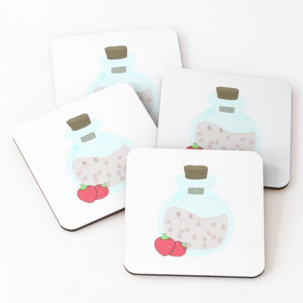 Item preview, strawberry juice in a bottle designed and sold by Lavender-Quill.