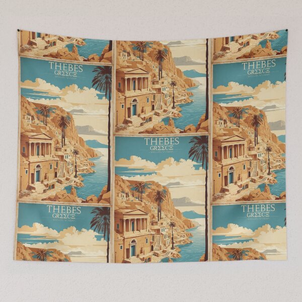 Item preview, Thebes Greece Vintage Travel Tourism  designed and sold by TravelersGems.