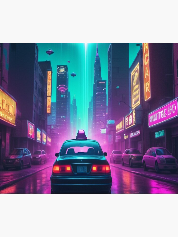 Thumbnail 5 of 5, Mouse Pad, Neon Abduction - Ufo Gifts designed and sold by eXtraHumans.