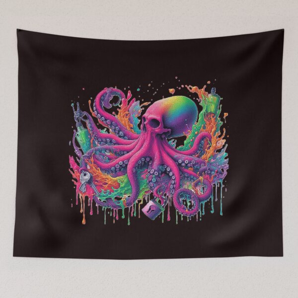 Item preview, Print on a T-shirt and other accessories with an octopus, T-Shirt, for boys and girls designed and sold by PrinceskiKinii.