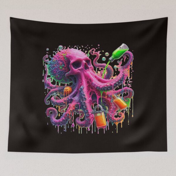 Item preview, T-shirt print, short sleeve, with an octopus, T-Shirt, for boys and girls designed and sold by PrinceskiKinii.