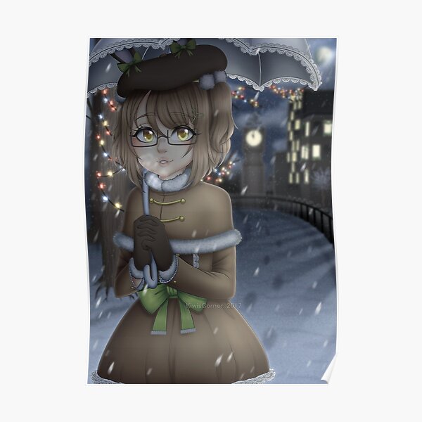 KiwisCorner Mascot - Christmas Illustration 2017 Poster