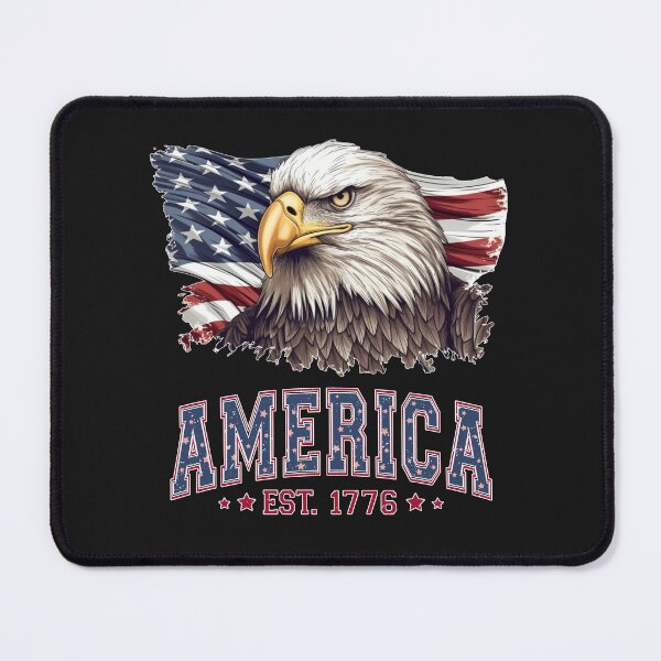 Item preview, Patriotic Eagle with American Flag and the caption America EST. 1776 designed and sold by AmericaFreedom.