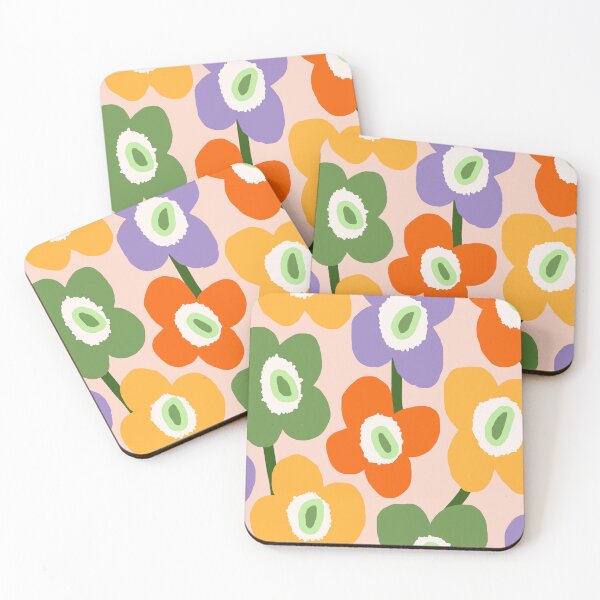 Item preview, Cool Modern Scandinavian Floral Pattern in Summer Colors designed and sold by Deutschic.