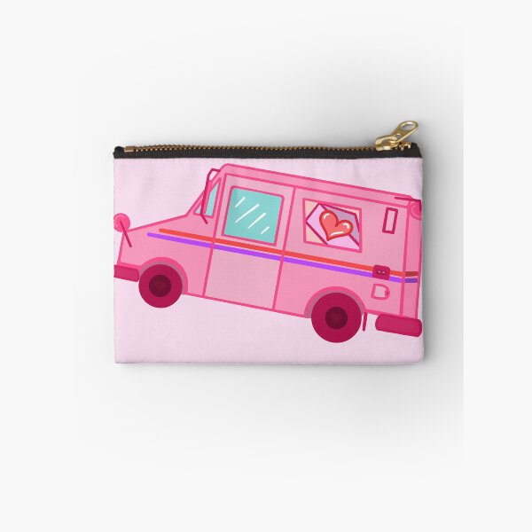 Aperçu de l'œuvre Camion de courrier LLV rose très mignon créée et vendue par Sparkleweather.