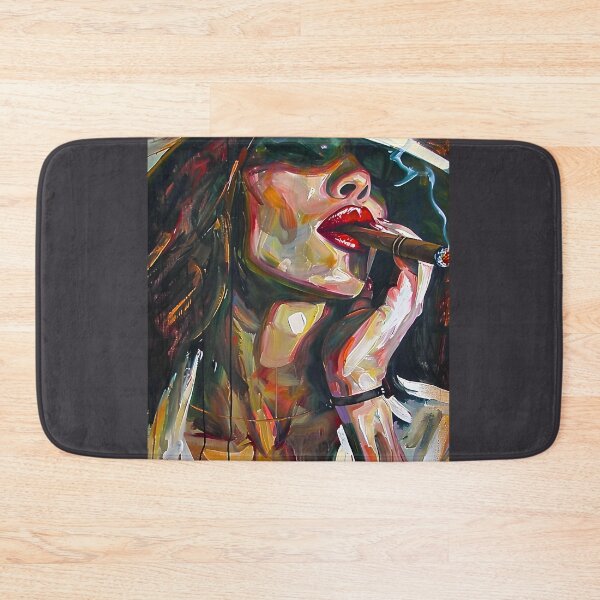 Item preview, Intriguing Intoxication- Vivid Brushstrokes Unravel Femme Fatale's Mystique Generative AI designed and sold by OlfactoART Studio.