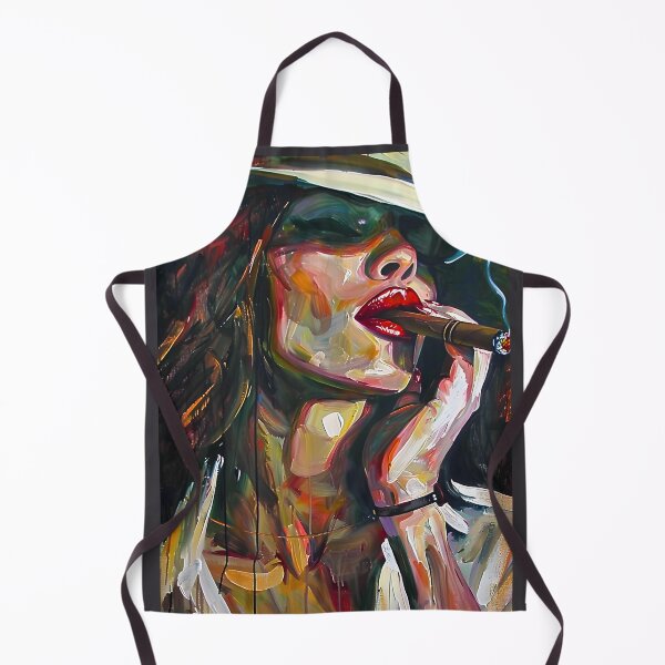 Item preview, Intriguing Intoxication- Vivid Brushstrokes Unravel Femme Fatale's Mystique Generative AI designed and sold by OlfactoART Studio.