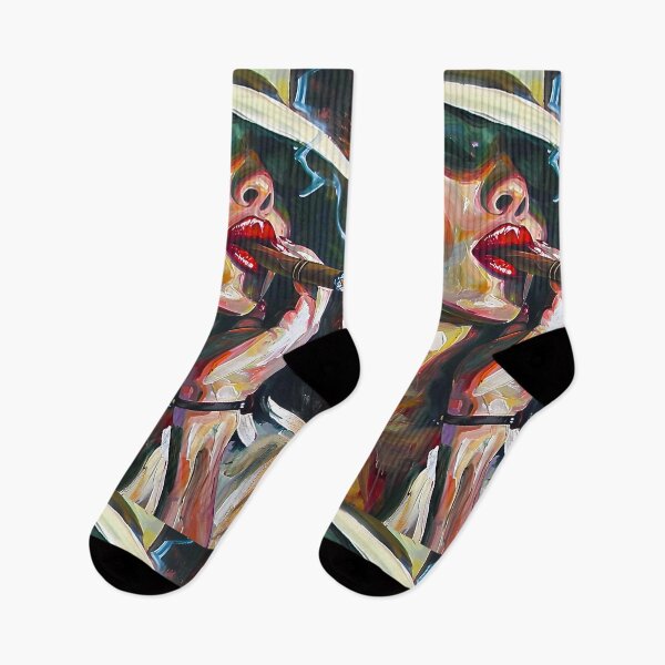 Item preview, Intriguing Intoxication- Vivid Brushstrokes Unravel Femme Fatale's Mystique Generative AI designed and sold by OlfactoART Studio.