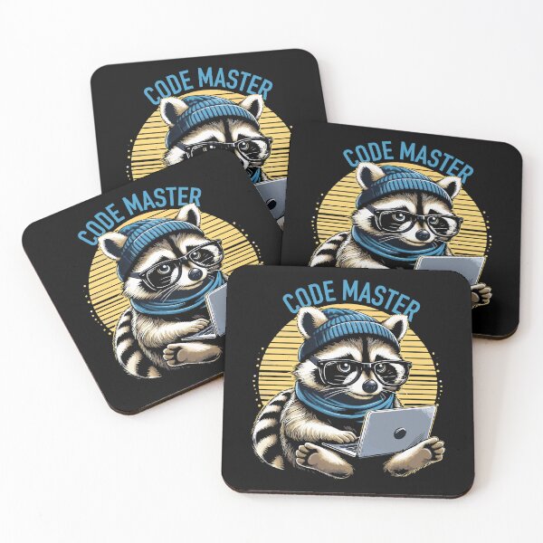 Item preview, Geek Raccoon Coding on a Laptop with a Funny Programming Coding Quote designed and sold by NawalMagdy.