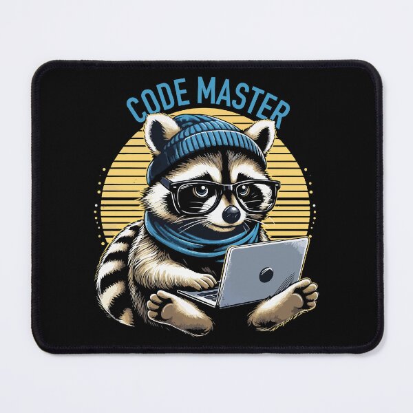 Item preview, Geek Raccoon Coding on a Laptop with a Funny Programming Coding Quote designed and sold by NawalMagdy.