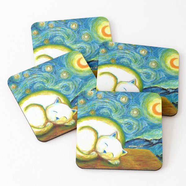 Item preview, Sleeping cat in starry night designed and sold by Frank J. Art.