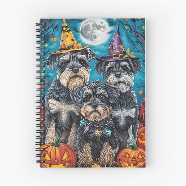 Artikelvorschau, Schnauzer Hunde Halloween Design, Personalisiertes Schnauzer Witchy Halloween Haus Dekor, Hundeliebhaber Herbst Home Dekor, Hunde Mama Geburtstagsgeschenk entworfen und verkauft von OnceOnlyArt.