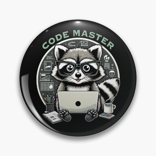 Item preview, Geek Raccoon Coding on a Laptop with a Funny Programming Coding Quote designed and sold by NawalMagdy.