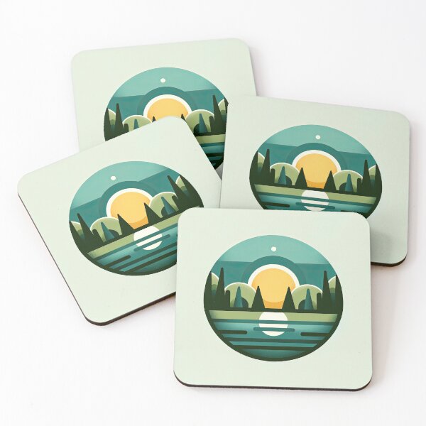 Item preview, Simplified Landscape in Geometric Style designed and sold by SunkenCost.
