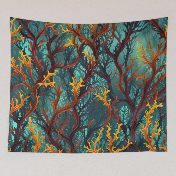 Item preview, Abstract Colorful Sea Kelp Pattern designed and sold by calibrit.