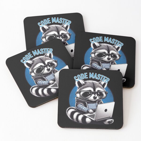 Item preview, Geek Raccoon Coding on a Laptop with a Funny Programming Coding Quote designed and sold by NawalMagdy.