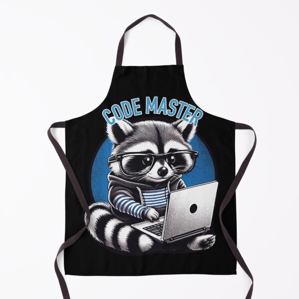 Item preview, Geek Raccoon Coding on a Laptop with a Funny Programming Coding Quote designed and sold by NawalMagdy.