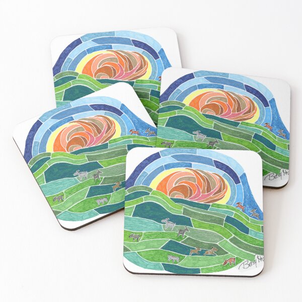 Item preview, Happy Little Goats, Running in the Sunset designed and sold by Betsy Phillips.