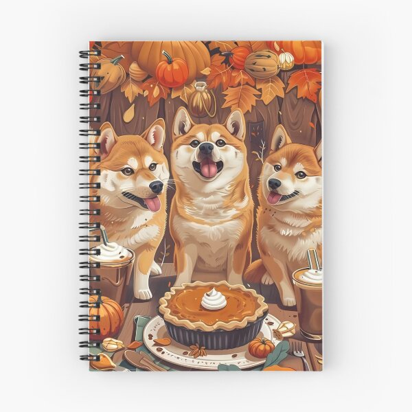 Item preview, Ilustración de otoño de perros Shiba Inu, pastel de calabaza de perros japoneses, decoración de la casa de Acción de Gracias de otoño, regalo de mamá de perro, cumpleaños de amante de los perros designed and sold by OnceOnlyArt.