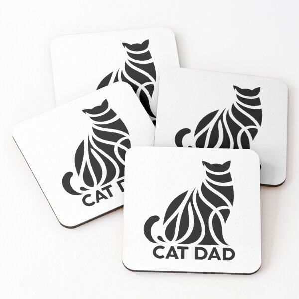 Item preview, Cat Dad black and white cat designed and sold by SparkleShack.