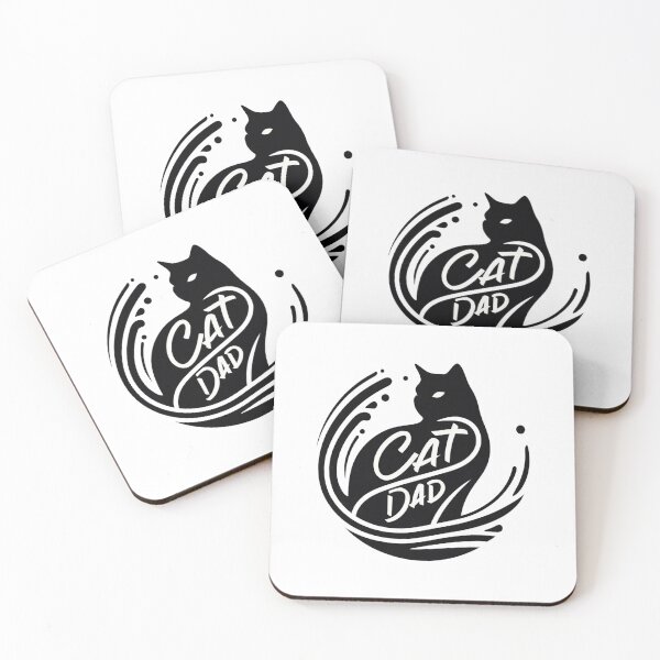 Item preview, Cat Dad white letters designed and sold by SparkleShack.