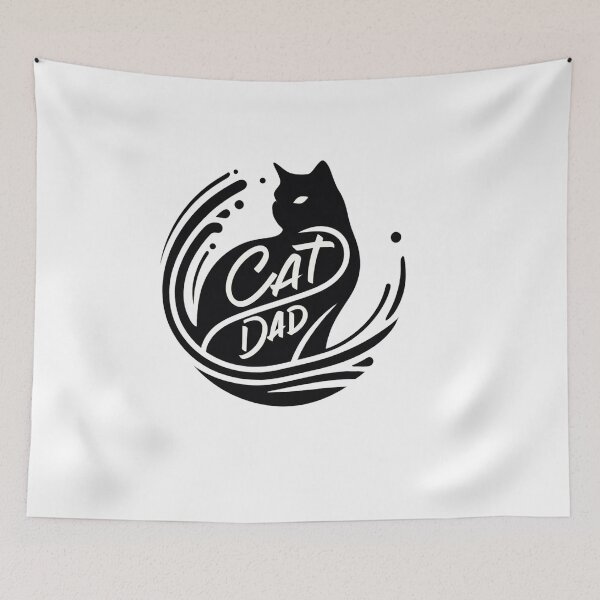Item preview, Cat Dad white letters designed and sold by SparkleShack.