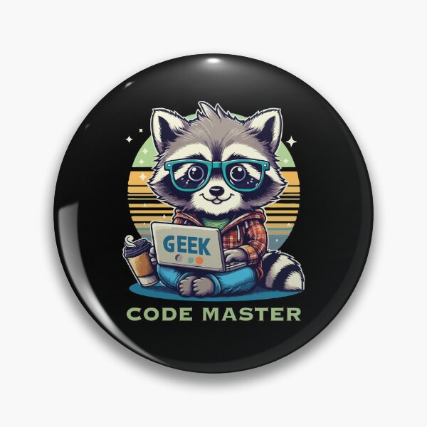 Item preview, Geek Raccoon Coding on a Laptop with a Funny Programming Coding Quote designed and sold by NawalMagdy.