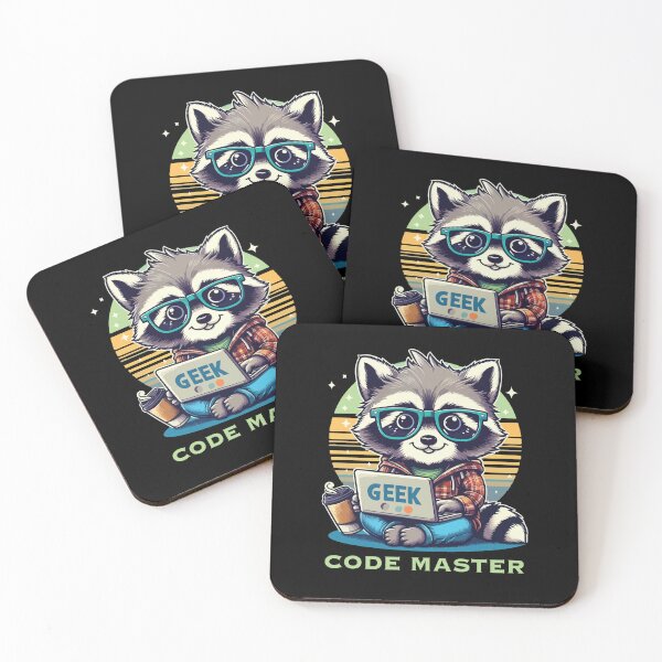 Item preview, Geek Raccoon Coding on a Laptop with a Funny Programming Coding Quote designed and sold by NawalMagdy.