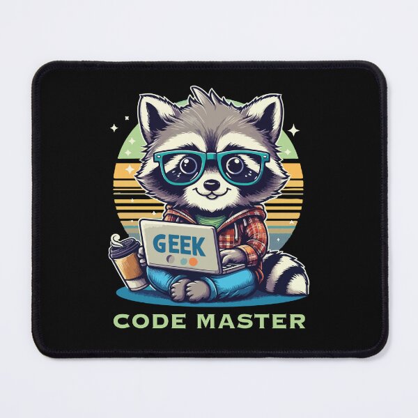 Item preview, Geek Raccoon Coding on a Laptop with a Funny Programming Coding Quote designed and sold by NawalMagdy.