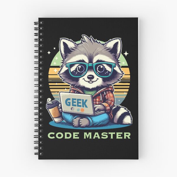 Item preview, Geek Raccoon Coding on a Laptop with a Funny Programming Coding Quote designed and sold by NawalMagdy.