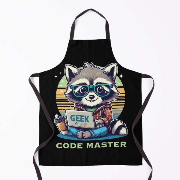 Item preview, Geek Raccoon Coding on a Laptop with a Funny Programming Coding Quote designed and sold by NawalMagdy.
